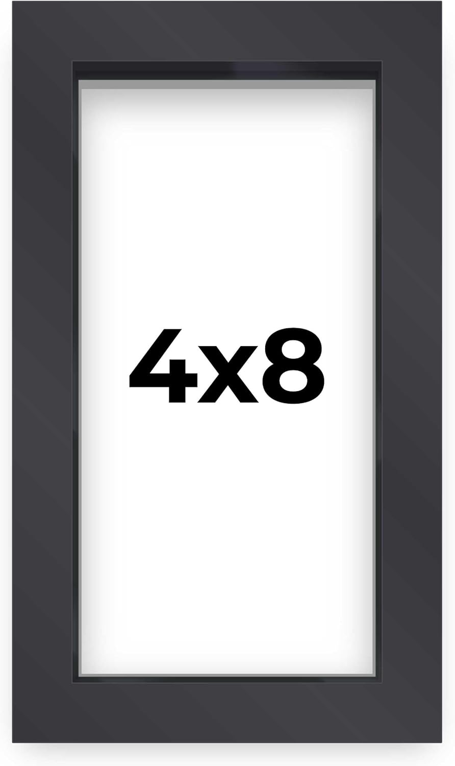 14x14 Shadow Box Black | 3/4" Depth of Usable Space | Solid Wood Pine | Includes UV Resistant Acrylic Plexiglass, Acid-Free Backing & Hanging Hardware | Made to Order in USA - Colors B