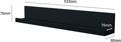 Command Picture Ledge, 21" Damage Free Hanging Floating Shelf with Adhesive Strips, Quartz, No Tools Picture Hanger for Displaying Decorations and Photographs, 1 Ledge and 10 Command Strips