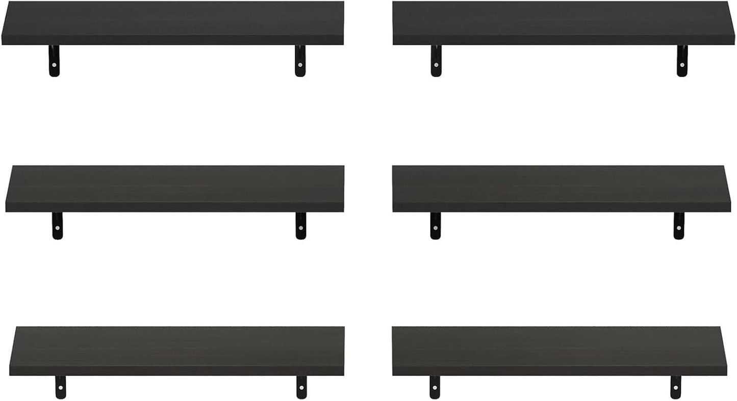 Furinno Rossi 5-Tier Wall Mount Floating Radial Corner Shelf, White