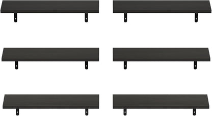Furinno Rossi 5-Tier Wall Mount Floating Radial Corner Shelf, White