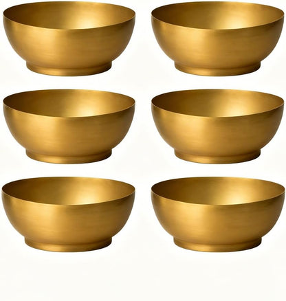 Serene Spaces Living Lightweight Antique Brass Decorative Bowl - Elegant Potpourri Catchall for Diwali Home Décor, Entryway and Dining Table, 2.75" Tall & 8" Diameter