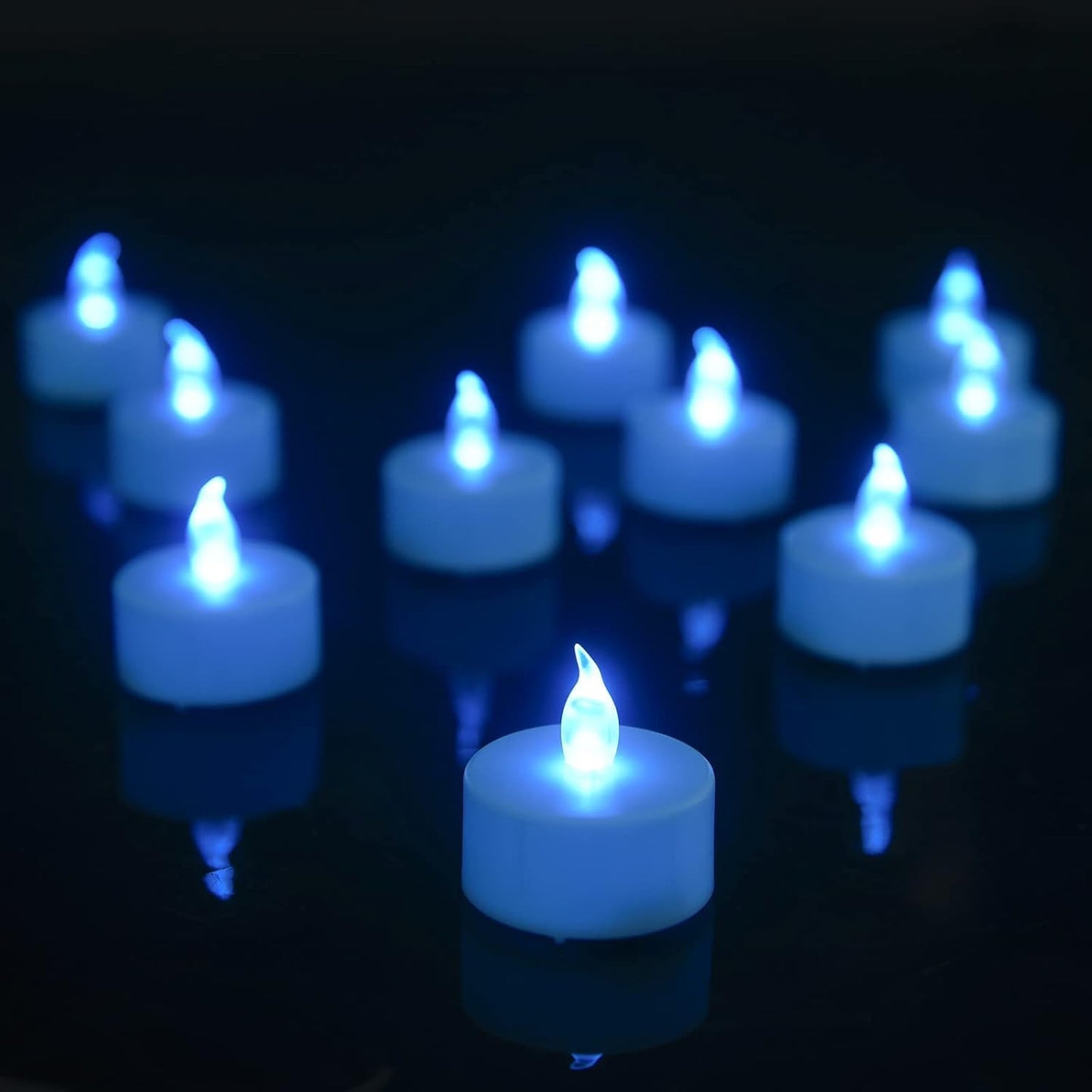 Battery Operated LED Tea Lights: 24PACK Flameless Votive Candles Lamp Realistic and Bright Flickering Holiday Gift Long Lasting 200Hours for Seasonal & Festival Celebration Warm White