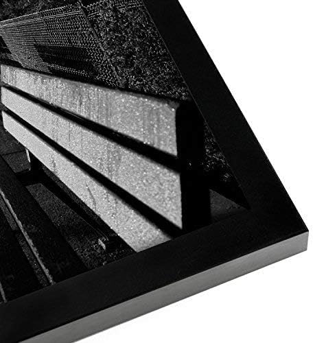 Americanflat 12x18 Poster Frame with Shatter-Resistant Glass - Signature Collection - Gallery-Style Frames Made of Engineered Wood - Photo Frame for Wall Display - Black - Colors A