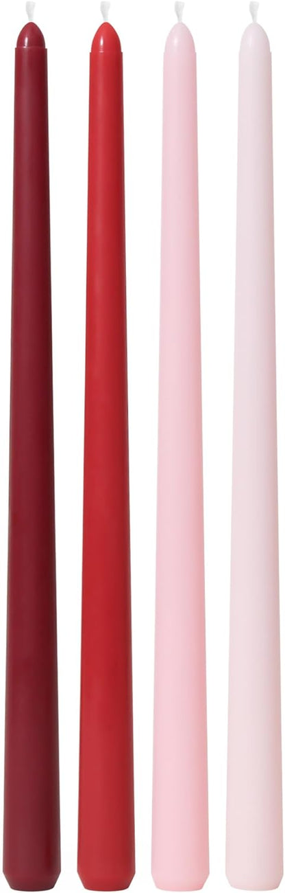 Viyffo Taper Candles, 12 Inch, 12 Pack, Brown – Unscented, Smokeless Design, Up to 8-Hour Burn – Tall Candlesticks for Table Decor, Weddings & Dinners
