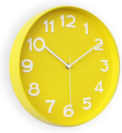 HZDHCLH Wall Clocks Battery Operated,12 inch Silent Non Ticking Modern Wall Clock for Living Room Bedroom Kitchen Office Classroom Decor (Olive Green and Gold)