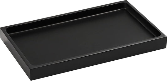 Luxspire Bathroom Vanity Tray, 8 x 4 inch Resin Kitchen Sink Tray for Soap Dispenser Bathroom Countertop Organizer Plate Holder for Perfume Soap Towel Bathroom Accessories, Mini, White Marble