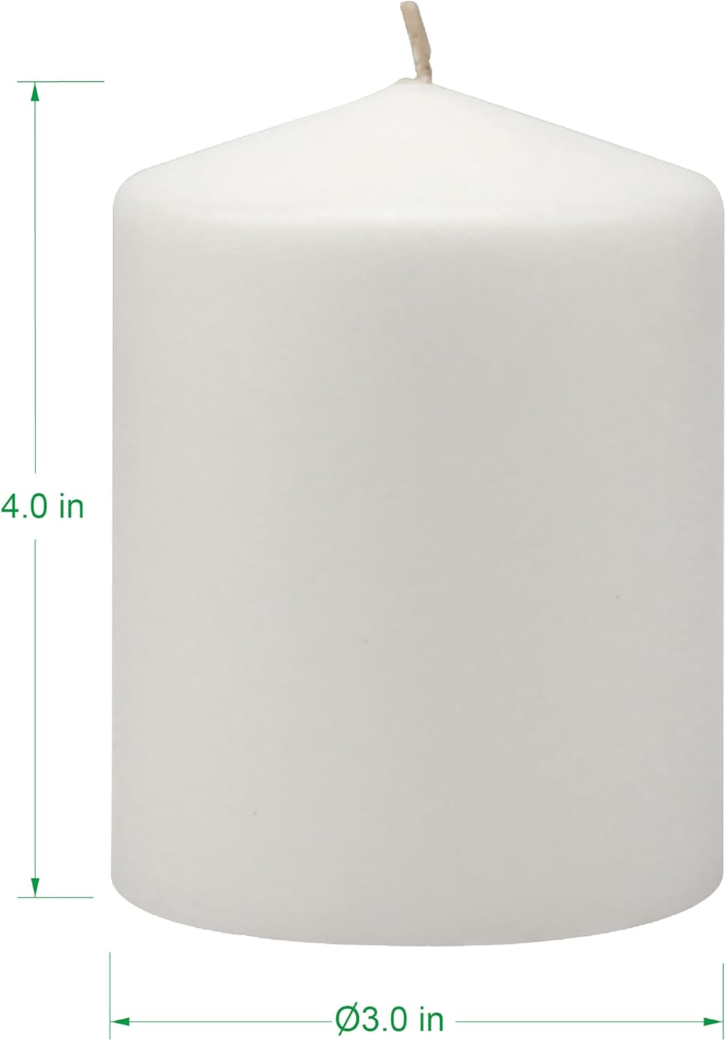 Stonebriar Unscented White Tall Pillar Candles, 65 Hour Burning Candle Pillars, Perfect for Decor, Weddings, Emergencies 3" X 6", 6 count