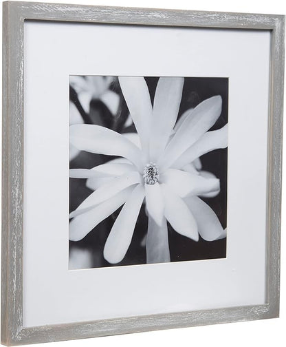 Gallery Perfect 12x12 Picture Frames, 9 Piece Set with Real Glass Cover for 8x8 Photos With Mat, Picture Frames Collage Wall Decor for Gallery Wall, Home Decor, Black