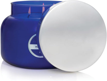 Capri Blue Volcano Scented Candles - Luxury Glass Jar Candles for Home Scented with Tropical Fruit & Sugared Citrus - Soy Wax Blend - Blue Color (19 oz)
