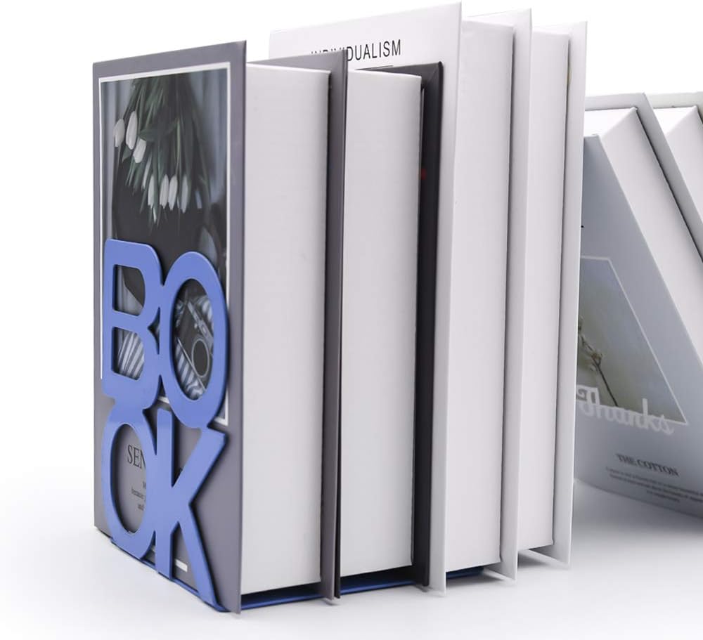 Book Ends,BookEnds Supports for Bookrack Desk,Bookend are Used for Books, Unique Appearance Design,Heavy Duty