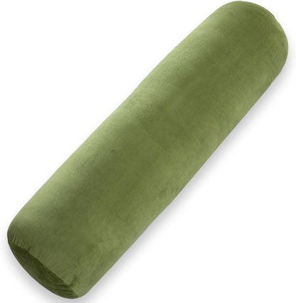 1 MIDDLE ONE Body Pillow for Adults, Bolster Pillow with Removable Velvet Cover, Long Round Cervical Roll Pillow, 47 x 7.87 Inches, Grey