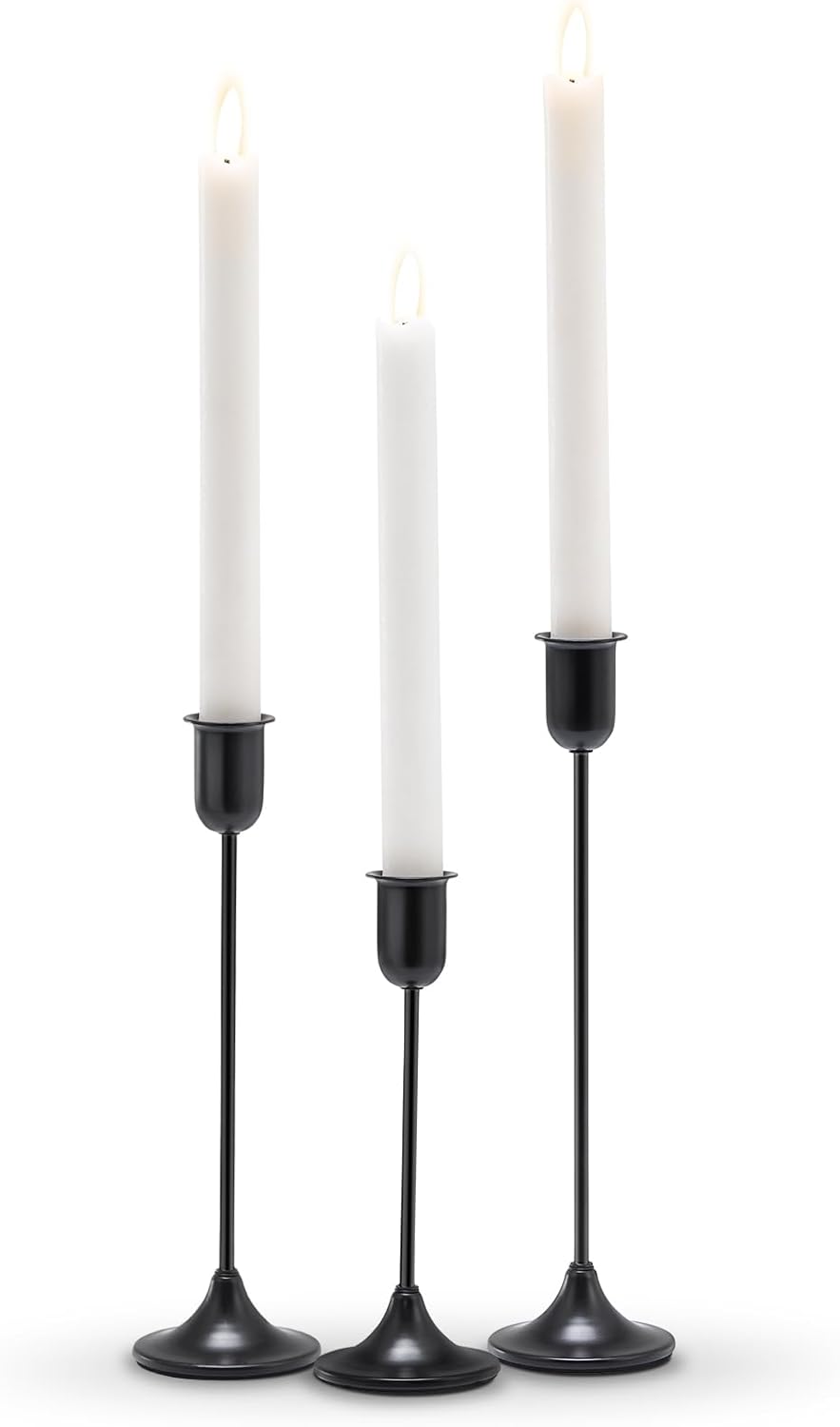 Gold Hurricane Candle Holders Set of 6, Tall Metal Windproof Glass Taper Candle Holder for Candlestick, Candle Sticks Decor, Table Centerpieces for Wedding, Candlelit Dinner Party Fireplace Decoration