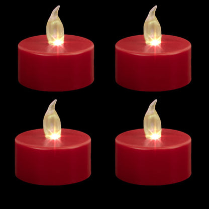 Battery Operated LED Tea Lights: 24PACK Flameless Votive Candles Lamp Realistic and Bright Flickering Holiday Gift Long Lasting 200Hours for Seasonal & Festival Celebration Warm White