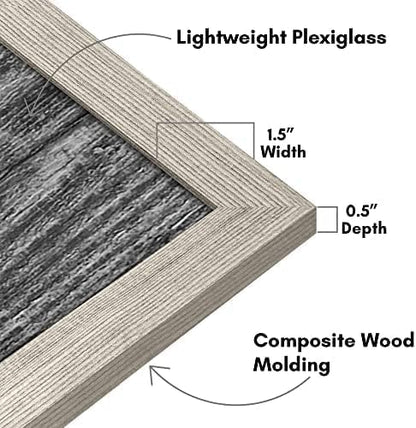 Americanflat 16x20 Picture Frame with Polished Plexiglass - Black Picture Frame - Wide Photo Frames Made of Engineered Wood for Vertical or Horizontal Wall Display - Epic Collection - Black - Colors B
