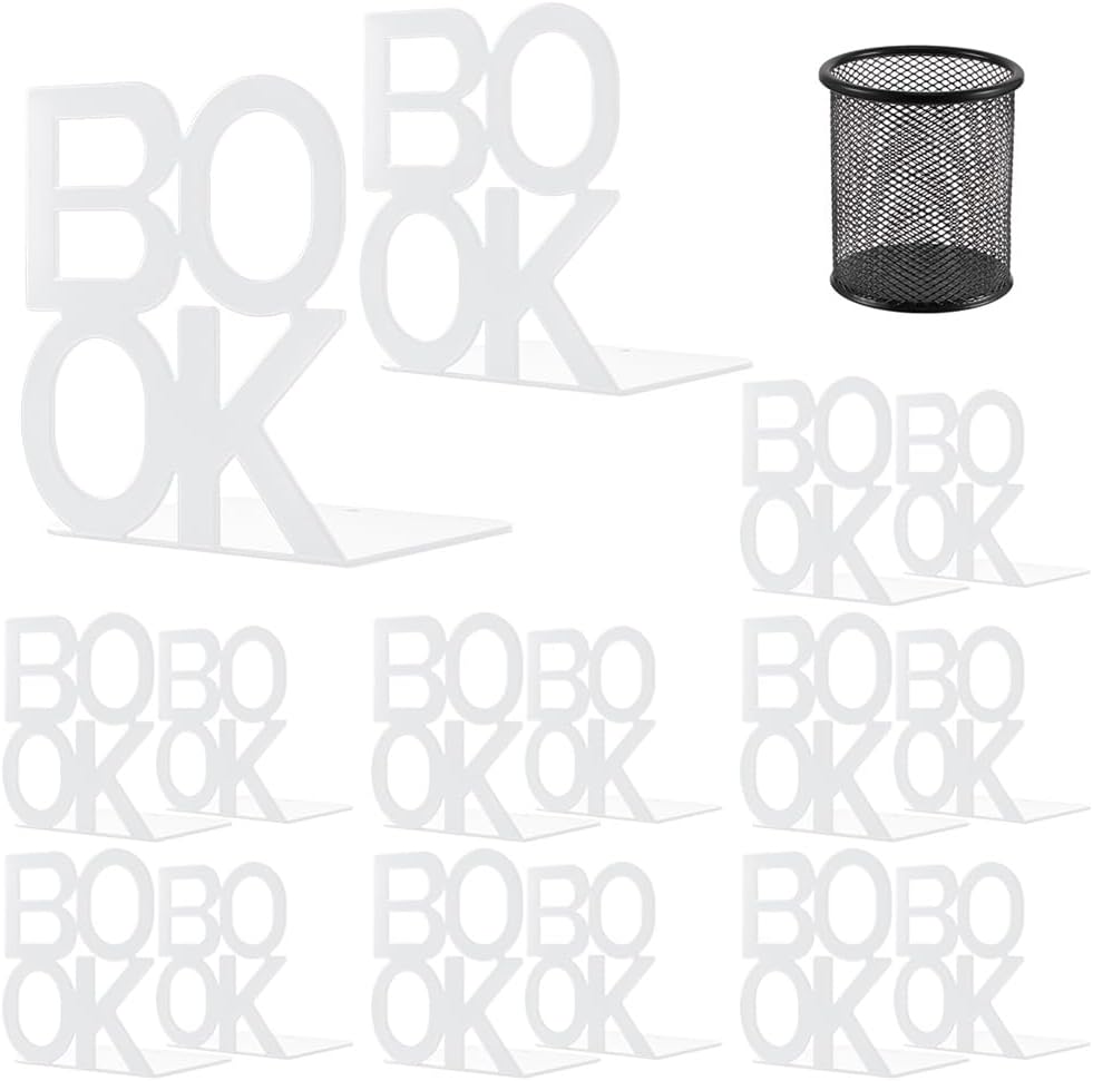 Book Ends,BookEnds Supports for Bookrack Desk,Bookend are Used for Books, Unique Appearance Design,Heavy Duty