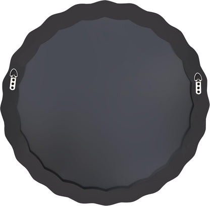 White Round Mirror 30 Inch, Circle Wall Mirrors for Bathroom, Bedroom Living Room or Entryway