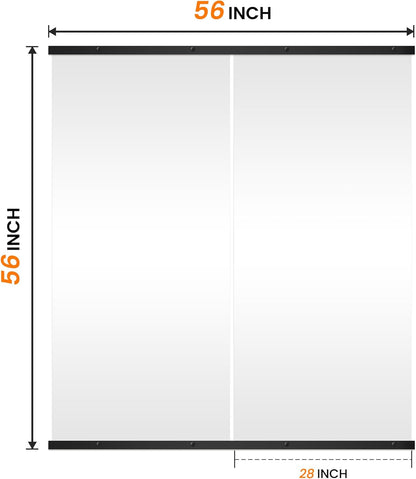 TRAHOME Full Length Floor Mirror 56"x15", Standing Mirror with Aluminum Frame, Large Body Mirror for Bedroom, Living Room and Bathroom, Black