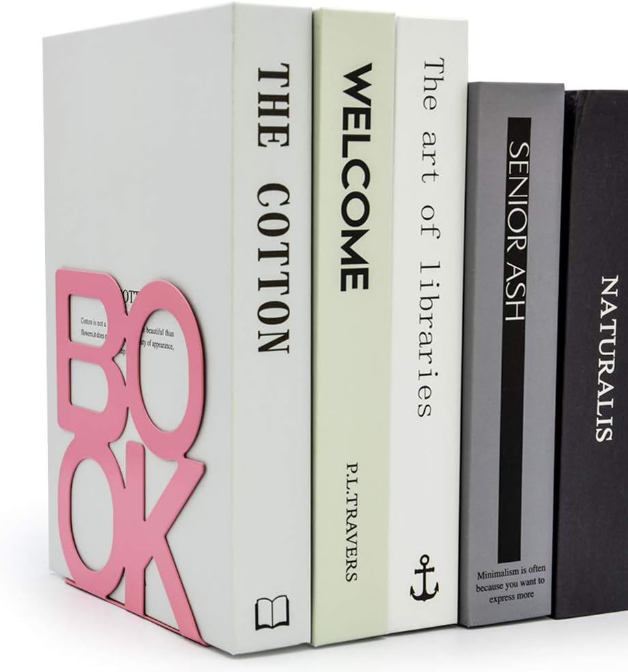 Book Ends,BookEnds Supports for Bookrack Desk,Bookend are Used for Books, Unique Appearance Design,Heavy Duty