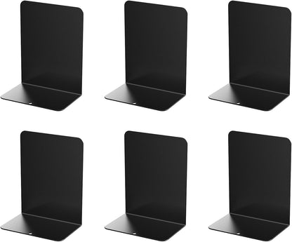 Book Ends, 2 Pieces Metal Bookend for Shelves, Bookends for Heavy Books, Book Holders for Shelves, Desk Organizers, Book Dividers for Office, School, Bookstore, Home