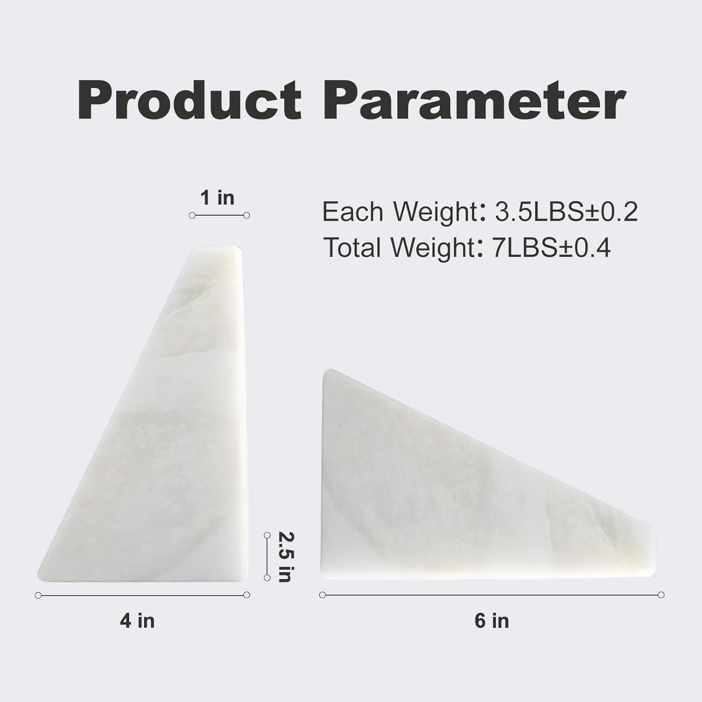 Karibiber Travertine Bookends for Heavy Books, Marble Decorative Bookends for Shelves, Heavy-Duty Stone Book Ends for Hardback Book & Cookbooks, Unique Book Stopper & Holder, Travertino Italy