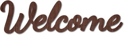 CREATCABIN Cutout Sign Family Letter Wooden Wall Art Decor Wood Word Sculpture Signs Rustic Farmhouse for Housewarming Home Front Door Entryway Wall Decoration, Brown, 11.9 x 5.5inch