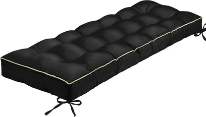 Outdoor Bench Cushion, Tufted Patio Seat Pad for Garden Bench, Porch Swing, Indoor/Outoor Furniture (Blue, 48X18X4 inch)