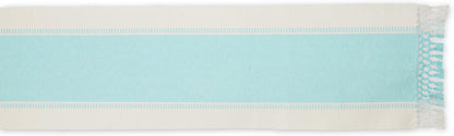 DII Dobby Stripe Woven Table Runner, 13x72-inch, French Blue