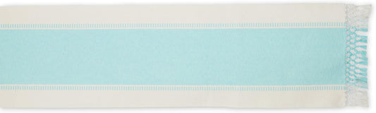 DII Dobby Stripe Woven Table Runner, 13x72-inch, French Blue