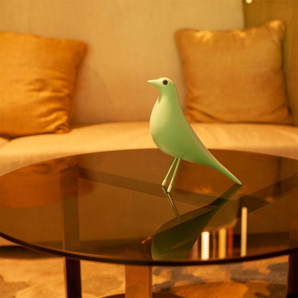 Mid Century Sculpture House Bird - Office Decor Desk Dove Ornament Arts Gift Replica (Yellow)