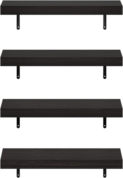 Furinno Rossi 5-Tier Wall Mount Floating Radial Corner Shelf, White