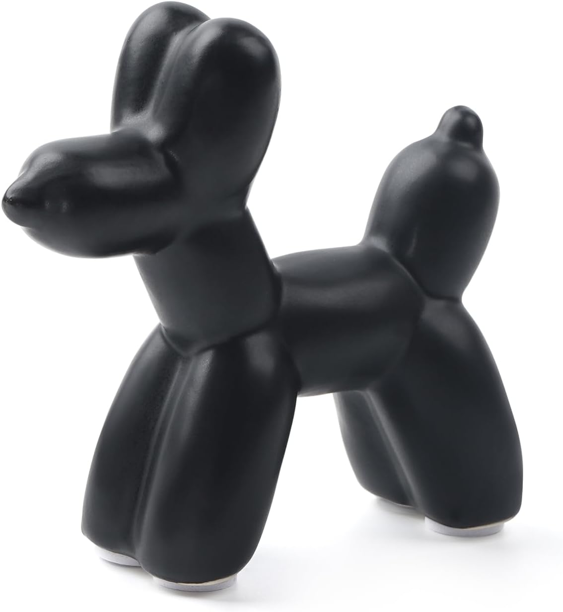Notakia Cute Ceramics Balloon Dog Statue Crafts Gold Living Room Desktop Decorations,Handmade Modern Small Ceramic Animal Statue Ornament Gold Home Decor Accents
