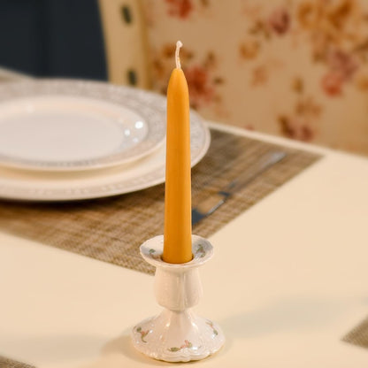 Natural Beeswax Taper Candles, DEYBBY Smokeless and Dripless Beeswax Candles, Long Lasting Burning, Nontoxic, 8 inch, 6 Pack