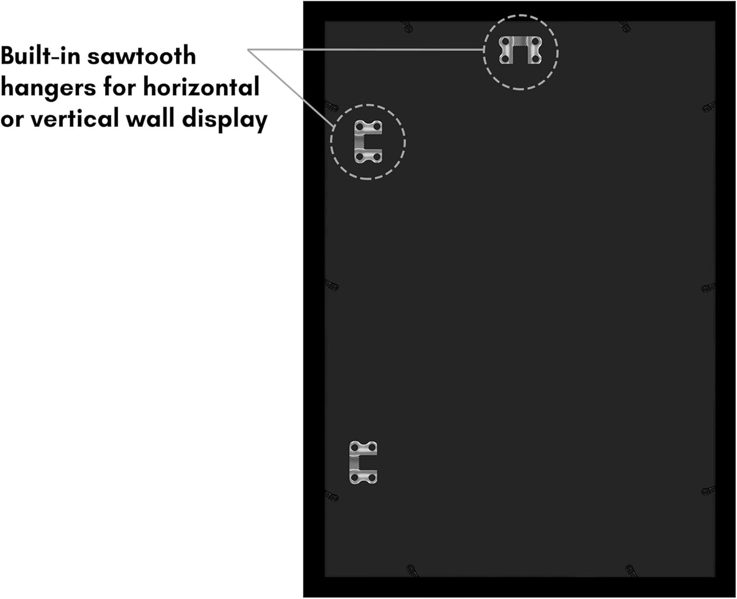 Americanflat 16x20 Picture Frame with Polished Plexiglass - Black Picture Frame - Wide Photo Frames Made of Engineered Wood for Vertical or Horizontal Wall Display - Epic Collection - Black - Colors C