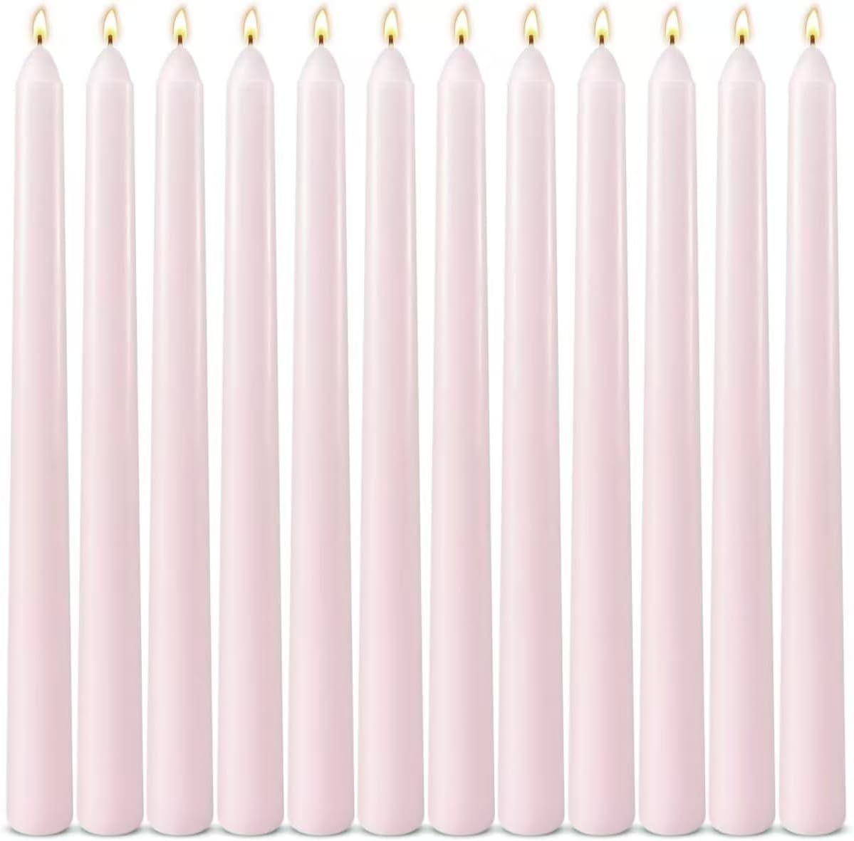 12-Pack Olive Green Taper Candles, 10 Inch Unscented Dripless Candlesticks, Long-Lasting Burn Time of 7-8 Hours, Perfect for Christmas Home Décor Spring and St. Patrick's Day