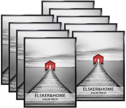 ELSKER&HOME 22.375 x 34 Poster Frame 3 Pack, Black Picture Frame for Horizontal or Vertical Wall Mounting, Sturdy and Scratch-proof