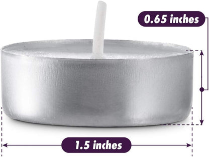 MontoPack Unscented Tea Light Candles 45 Pack | 4 Hours, White, Smokeless, Dripless Small Votive Paraffin Tealights | Long-Lasting for Home, Shabbat, Weddings, Events, Emergencies | Mini Candles Bulk
