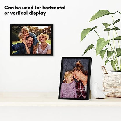 Americanflat 24x36 Poster Frame with Polished Plexiglass - Streamline Collection - Thin Border Picture Frame for Wall Display - Hanging Hardware Included - Black - Colors B