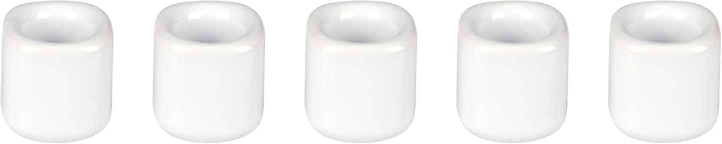 Mega Candles 5 pcs Black 1/2 Inch Diameter Ceramic Chime Ritual Spell Candle Holders, Great for Casting Chimes, Meditation, Rituals, Spells, Vigil, Witchcraft, Wiccan Supplies