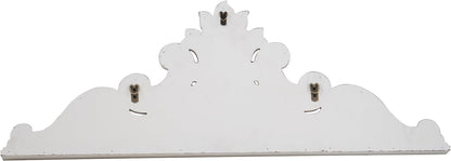 SOFE 39 inch Floral Carved Wall Sculptures French Country Wall Decor, Gorgeous Shabby Chic White Wood Wall Art, Arabesque Over The Door Decor for Farmhouse Living Room Bedroom Entryway Kitchen
