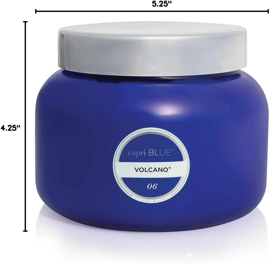 Capri Blue Volcano Scented Candles - Luxury Glass Jar Candles for Home Scented with Tropical Fruit & Sugared Citrus - Soy Wax Blend - Blue Color (19 oz)