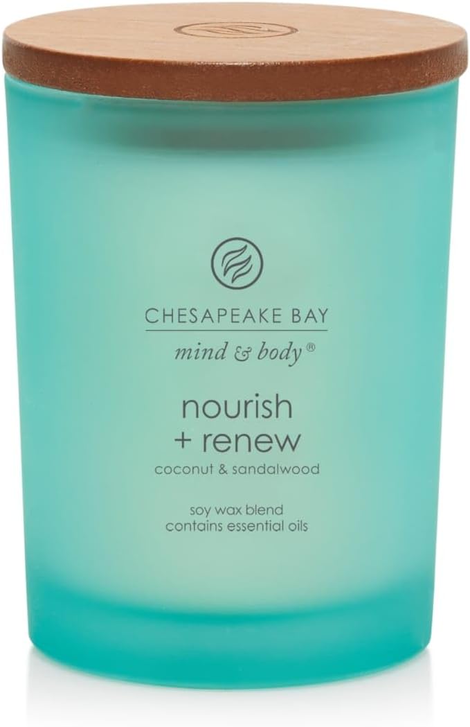 Chesapeake Bay Candle PT40886 Scented Candle Awaken + Invigorate (Lemongrass Eucalyptus) Medium Green Home Décor