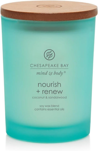 Chesapeake Bay Candle PT40886 Scented Candle Awaken + Invigorate (Lemongrass Eucalyptus) Medium Green Home Décor