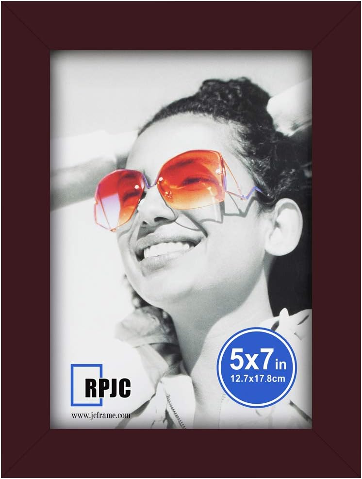 RPJC 5x7 Picture Frames Made of Solid Wood High Definition Glass for Table Top Display and Wall Mounting Photo Frame Black