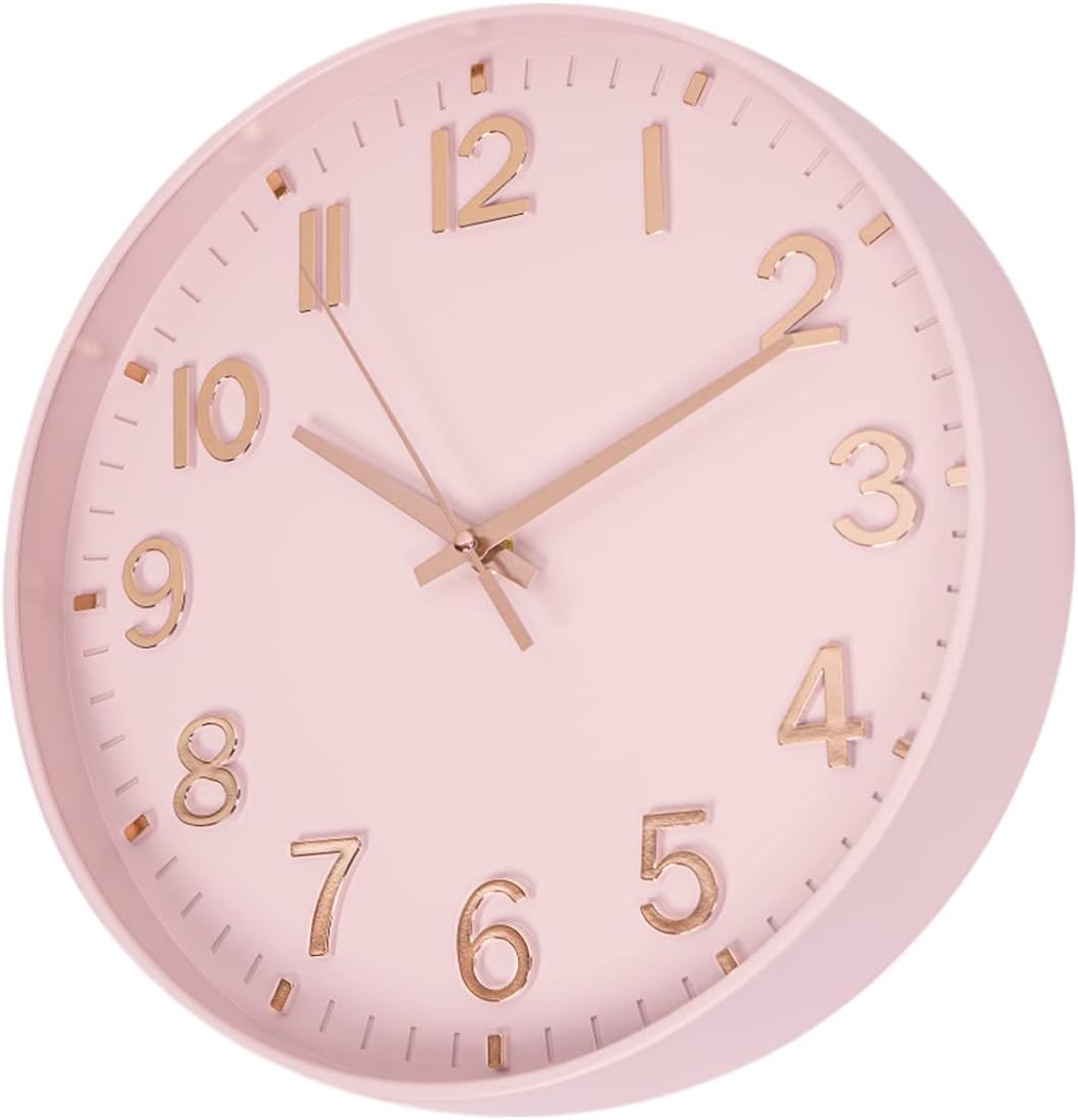 HZDHCLH Wall Clocks Battery Operated,12 inch Silent Non Ticking Modern Wall Clock for Living Room Bedroom Kitchen Office Classroom Decor (Olive Green and Gold)