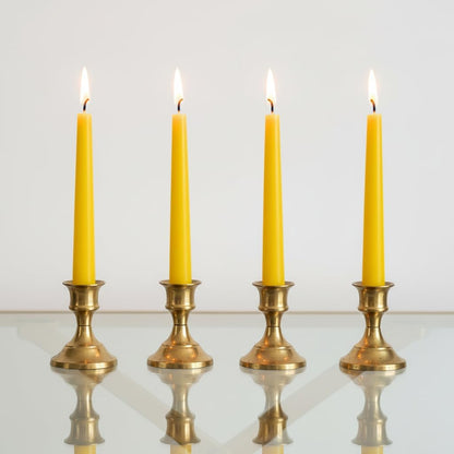 4 Pack White Taper Candles丨Taper Candles 10 Inch Dripless丨Unscented & Smokeless Candlesticks Bulk丨7-8 Hours Long Burning Tall Candles丨Ideal for Christmas Weddings Parties Dinner