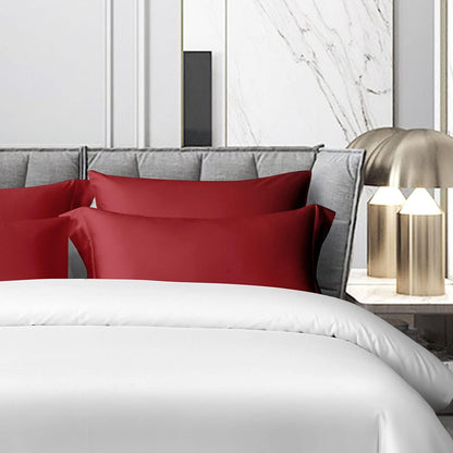 NTBAY Cotton 26x26 Euro Sham Covers - 500 Thread Count Egyptian Cotton Euro Pillow Covers, 2 Pack Super Soft and Breathable 26x26 Pillow Covers, Square Pillow Cases, White