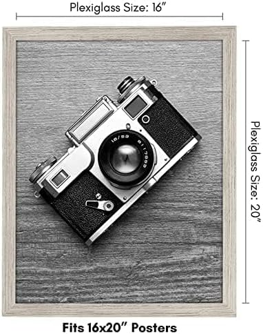 Americanflat 16x20 Picture Frame with Polished Plexiglass - Black Picture Frame - Wide Photo Frames Made of Engineered Wood for Vertical or Horizontal Wall Display - Epic Collection - Black - Colors B