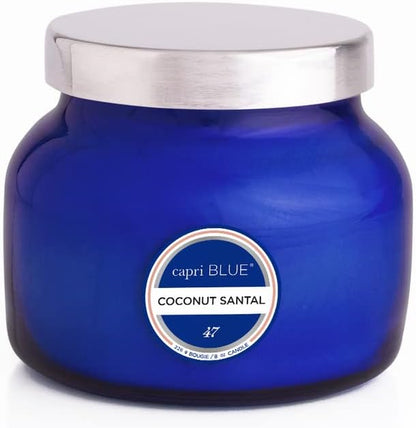 Capri Blue Scented Candles - Soy Candle Wax Blend - Jar Candles - Blue Candle Gifts for Women & Men - Luxury Candles for Home Scented with Citrus, White Musk & Patchouli - Blue Jean (19 oz)