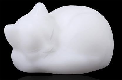 YATOJUZI 2" Cat Decors Statue Opal Moonstones Crystals Opalite Sleeping Cats Gemstone Hand-Carved Cute Animal Figurines Home Office Desk Decor Stocking Stuffers Cat Themed Ornaments Gifts for Women