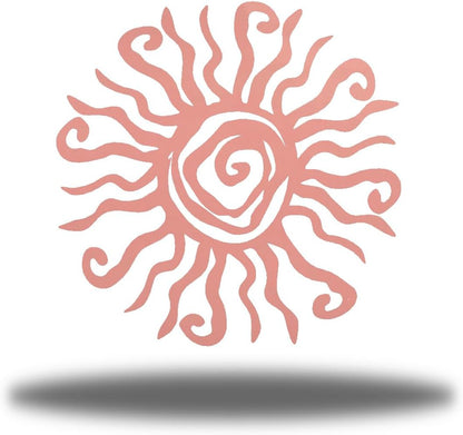 Riverside Designs Wacky Sun Metal Wall Art Indoor/Outdoor Decor - 24" Teal Rust Proof Wall Sculpture - Made in USA - Ideal for Bedroom, Garden, Home, Patio and Farmhouse
